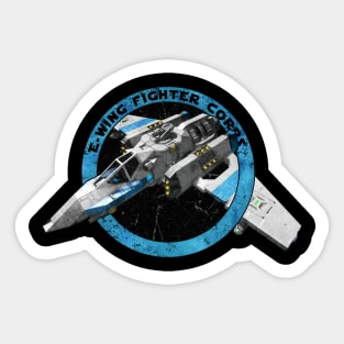 E - WING FIGHTER CORPS BLUE Sticker